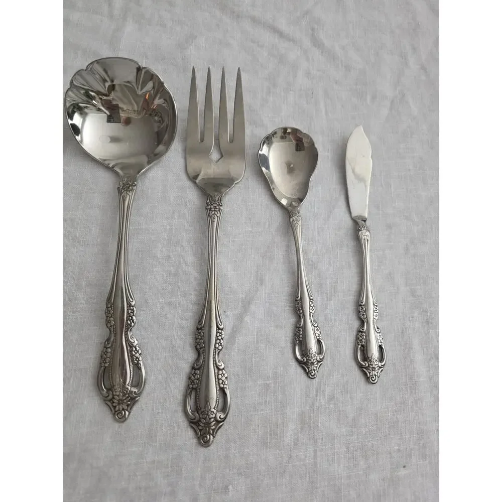 Oneida RAPHAEL Set of 6 Serving Pieces Stainless Flatware Lot